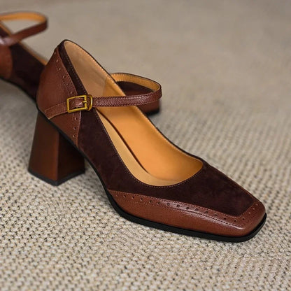 Classic everyday block heels for women | Terra -4