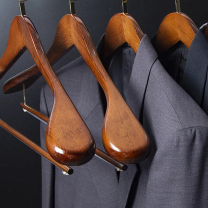 Premium walnut wood clothes hangers for men | Weston -1