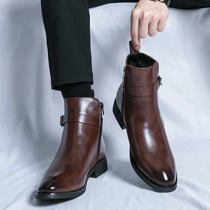 Classic genuine leather chelsea boots for men | Sergio -1