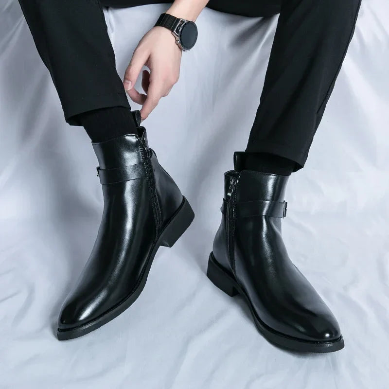 Classic genuine leather chelsea boots for men | Sergio -14