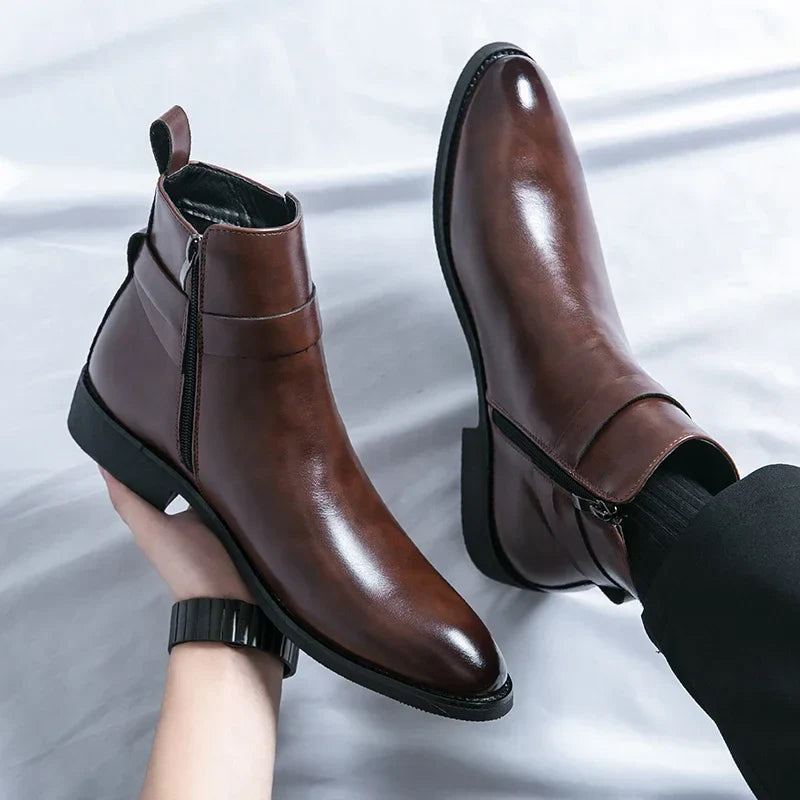 Classic genuine leather chelsea boots for men | Sergio -5