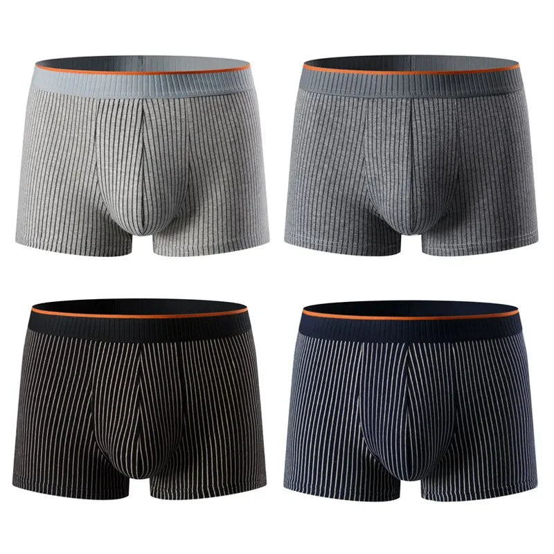 Comfortable striped cotton boxers for men | Tavian -6