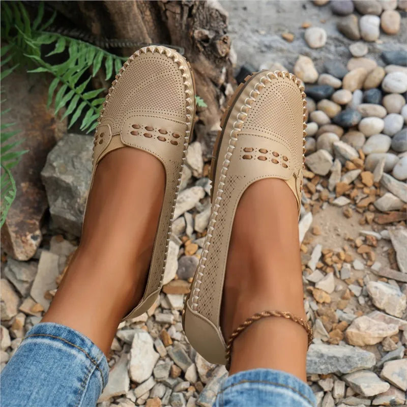 Elegant featherlight cushioned slip-on loafers for women | Elodie -16