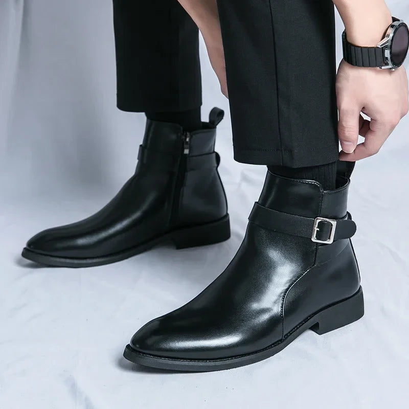 Classic genuine leather chelsea boots for men | Sergio -15