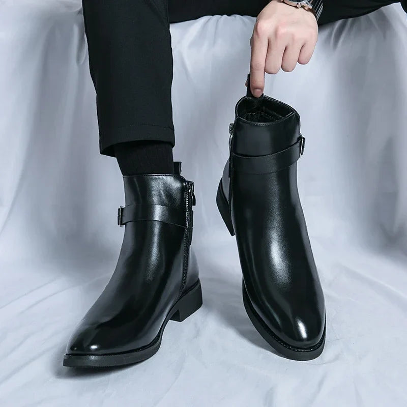 Classic genuine leather chelsea boots for men | Sergio -13