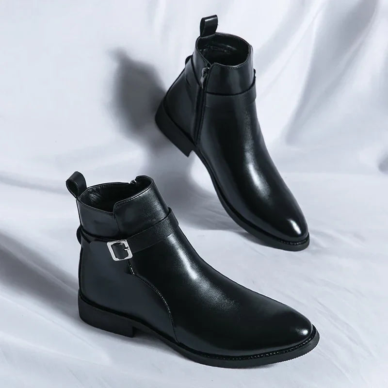 Classic genuine leather chelsea boots for men | Sergio -18