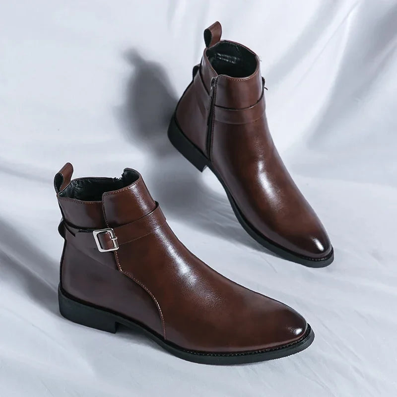 Classic genuine leather chelsea boots for men | Sergio -3