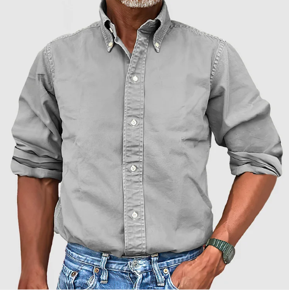 Classic essential long-sleeve smart shirt for men | Nelson -6