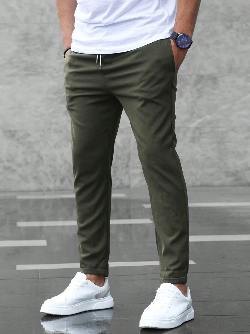 Hemmed Premium tapered trousers for men | Premium
