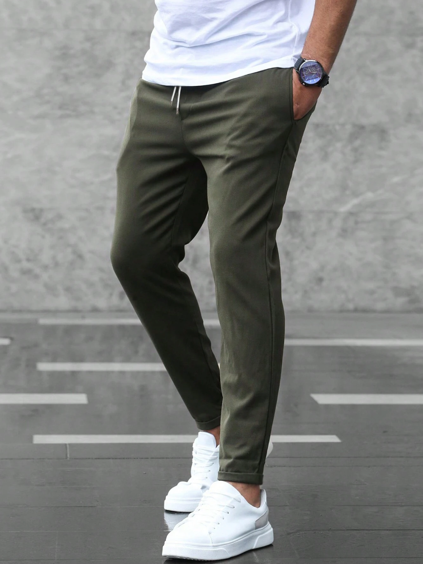 Hemmed Premium tapered trousers for men | Premium