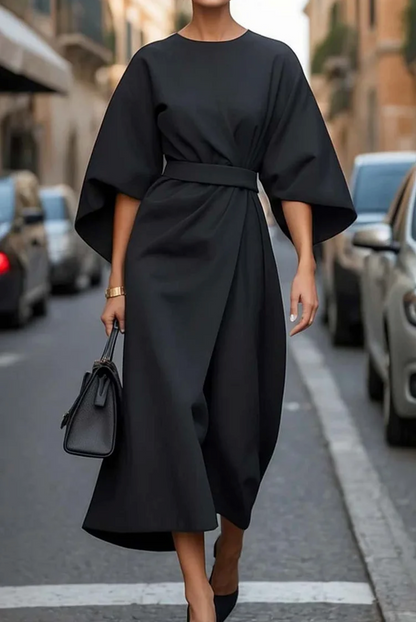 Structured Belted maxi evening dress for women | Louise