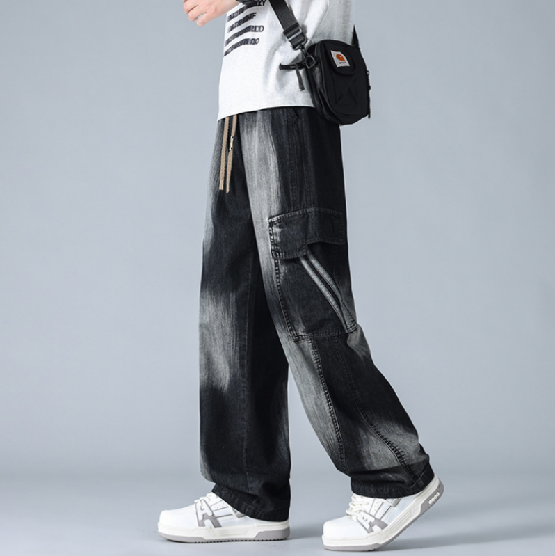 Relaxed wide-leg cargo trousers for men | Cabana -5