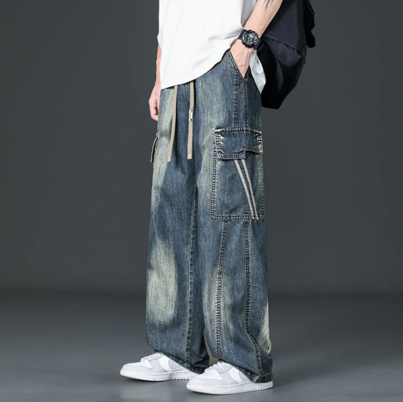 Low Wide-leg cargo pants for men | Cabana