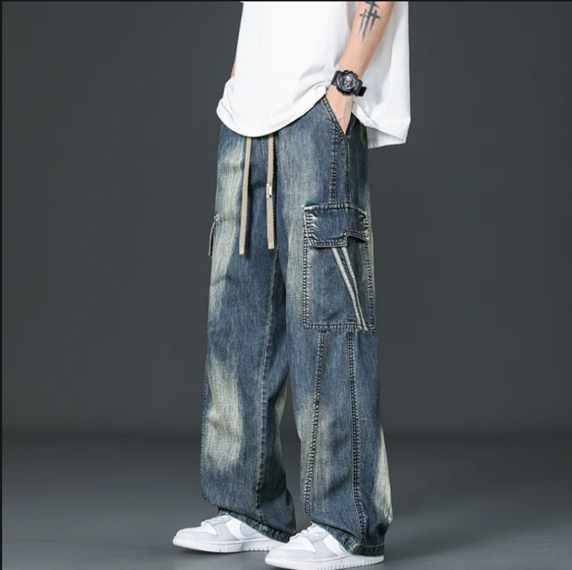 Low Wide-leg cargo pants for men | Cabana