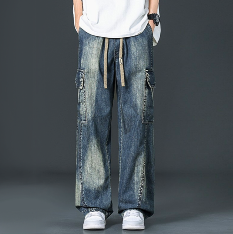Low Wide-leg cargo pants for men | Cabana