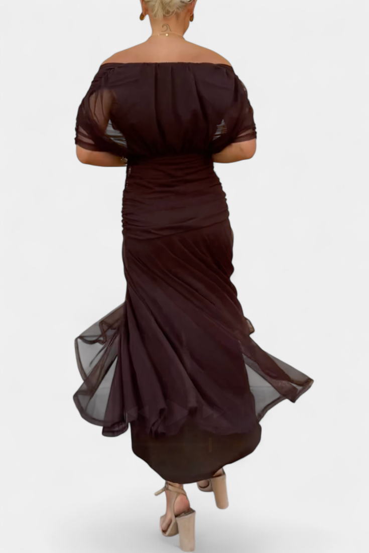 Long floral V-neck maxi dress for women | Vivian -10