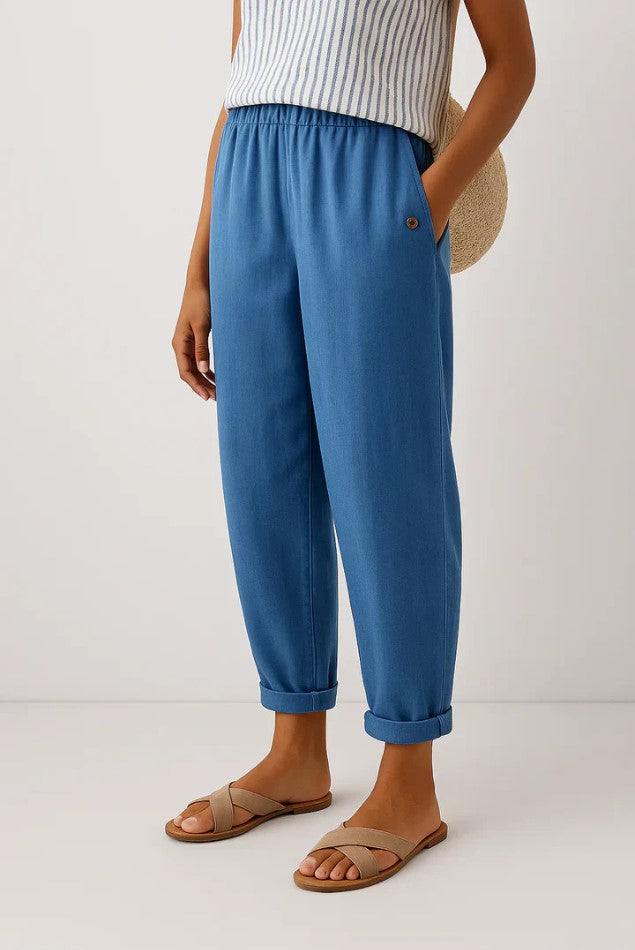 Tapered Relaxed straight-leg trousers for women | Roselle