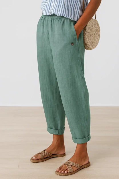 Tapered Relaxed straight-leg trousers for women | Roselle