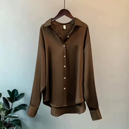 Elegant silk everyday blouse for women -7