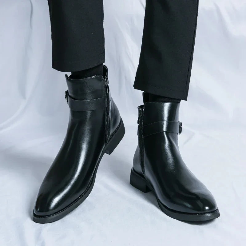 Classic genuine leather chelsea boots for men | Sergio -17