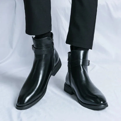 Classic genuine leather chelsea boots for men | Sergio -17