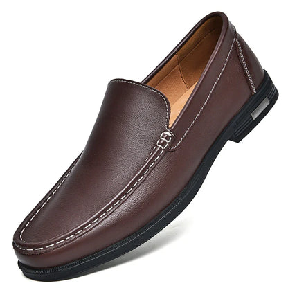 Classic genuine leather loafers for men | Verona -17
