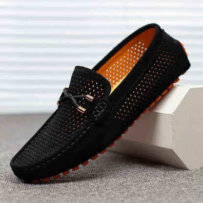 Smart perforated cushioned-insole loafers for men | Jorik -4