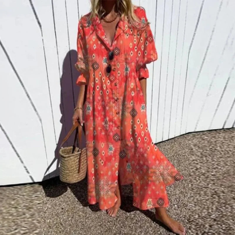 Fluid Effortless everyday maxi dress for women | Isalie