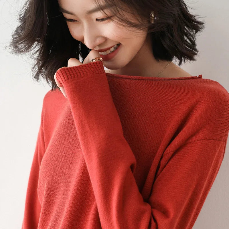 Soft relaxed mist knit top for women | Elara -4
