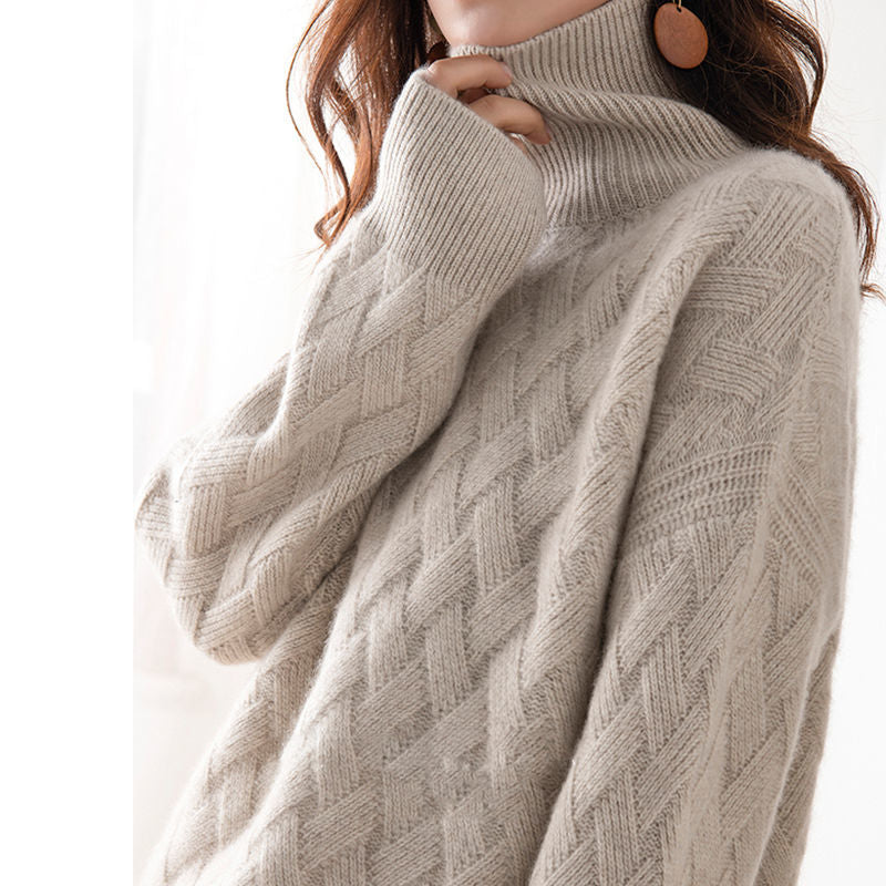 Cosy classic cashmere turtleneck sweater for women | Joslyn -2