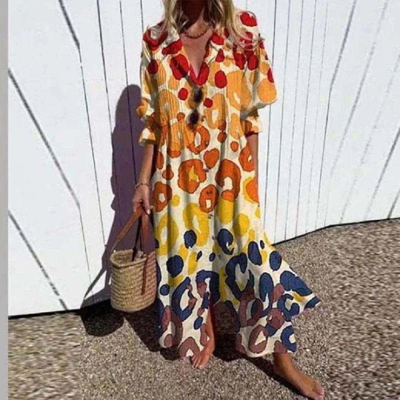 Fluid Effortless everyday maxi dress for women | Isalie