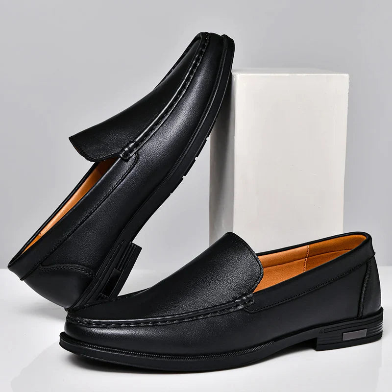 Classic genuine leather loafers for men | Verona -3