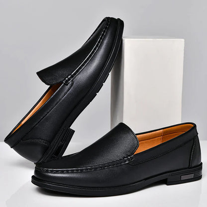 Classic genuine leather loafers for men | Verona -3