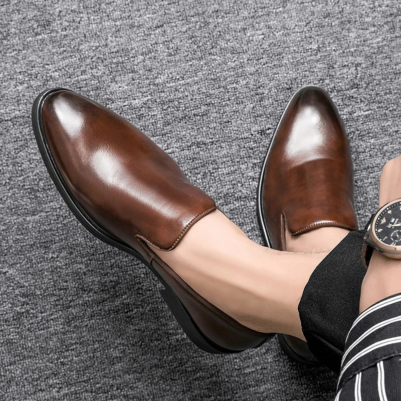 Classic genuine leather loafers for men | Noctis -12