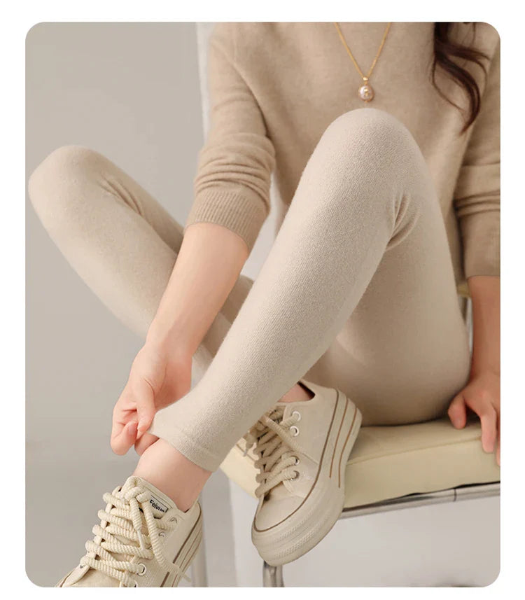 Relaxed comfortable knit casual leggings for women -9