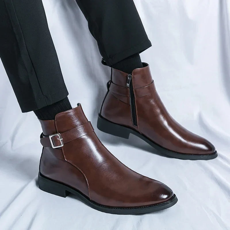 Classic genuine leather chelsea boots for men | Sergio -7