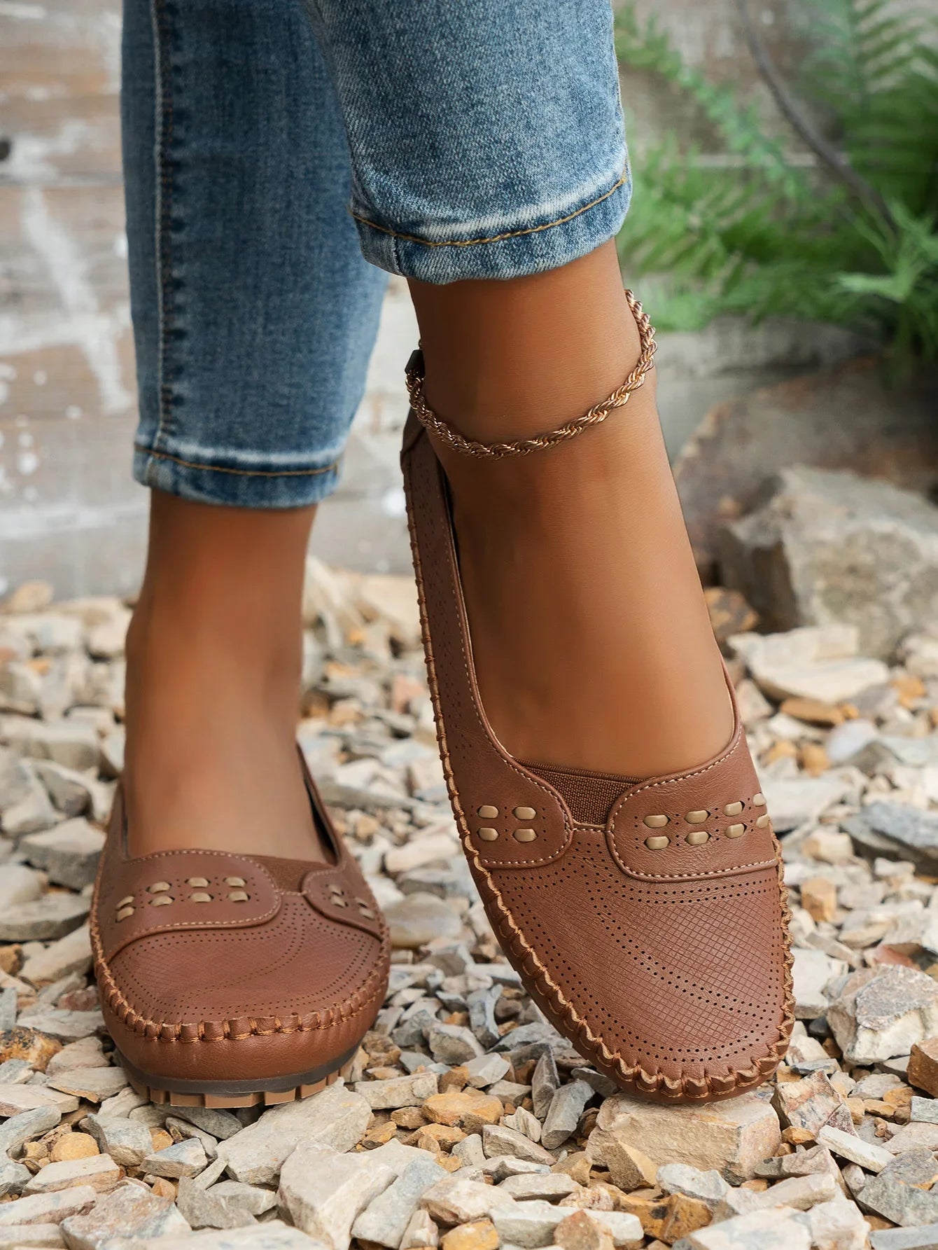 Elegant featherlight cushioned slip-on loafers for women | Elodie -8
