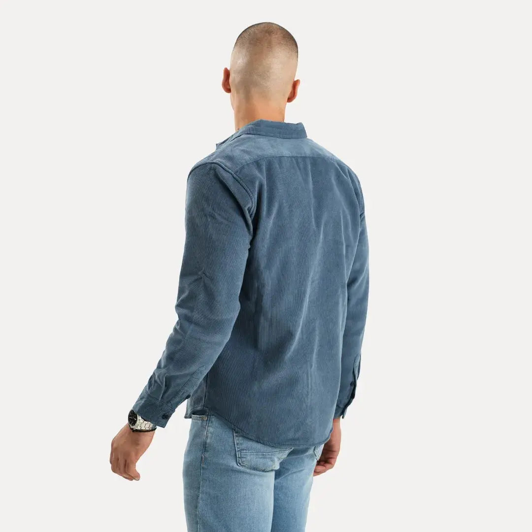 Corduroy textured long-sleeve casual shirt for men | Stéphane Parker -2