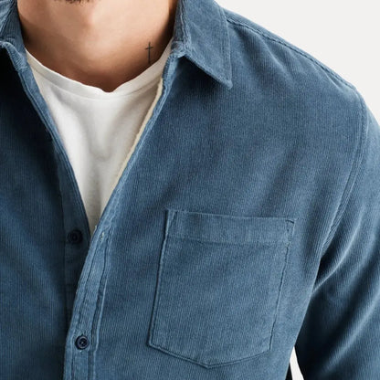 Corduroy textured long-sleeve casual shirt for men | Stéphane Parker -5