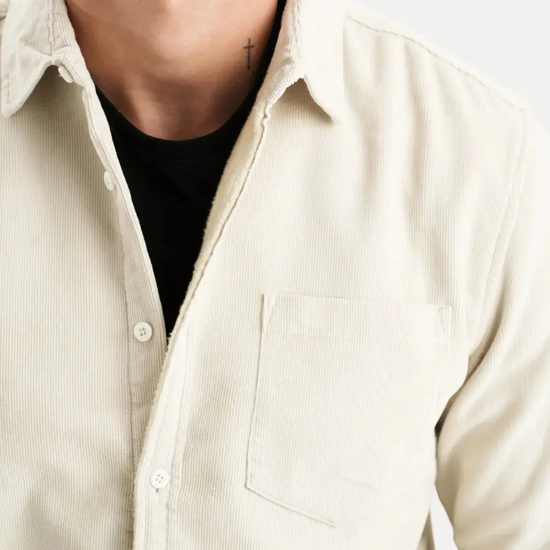 Corduroy textured long-sleeve casual shirt for men | Stéphane Parker -8