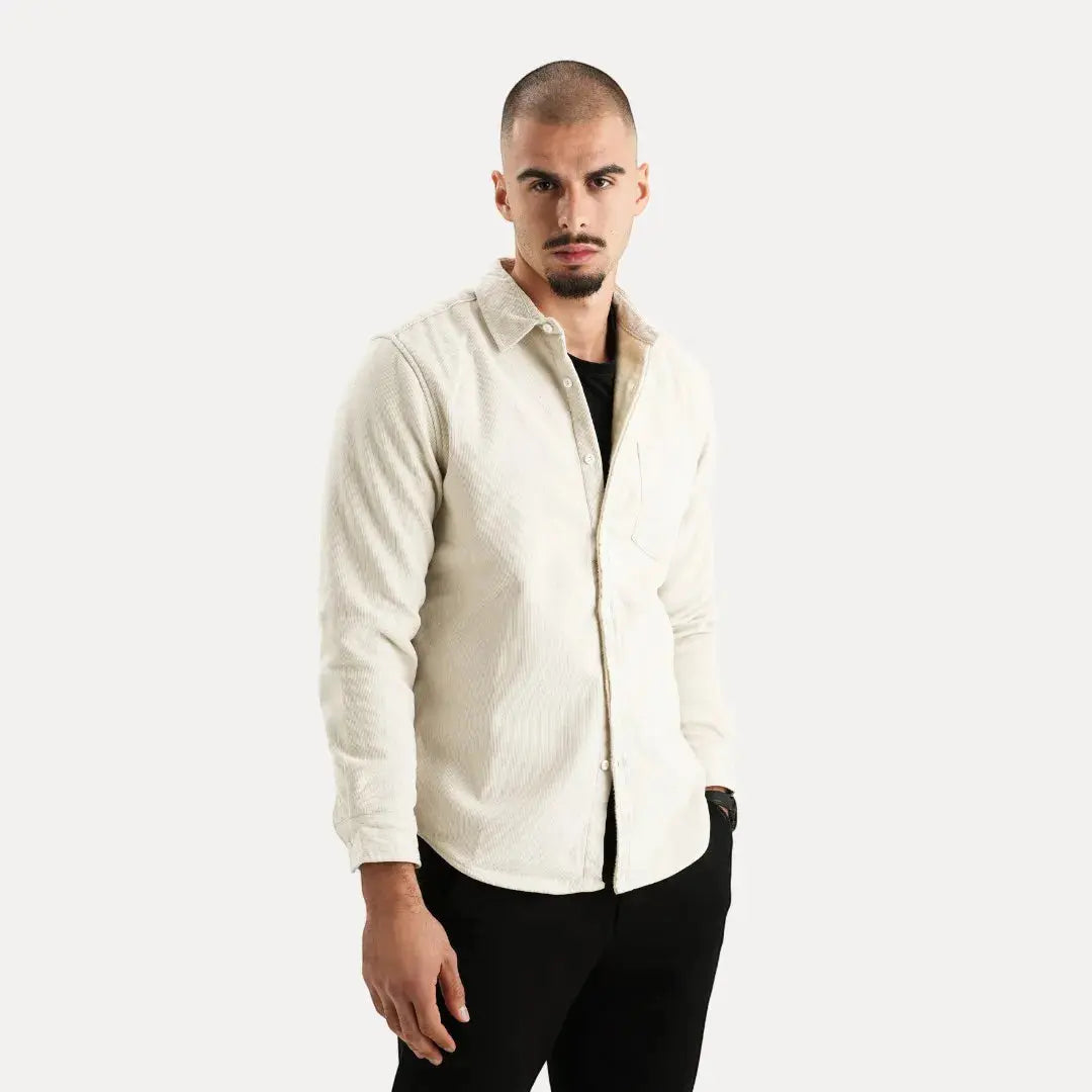Corduroy textured long-sleeve casual shirt for men | Stéphane Parker -9