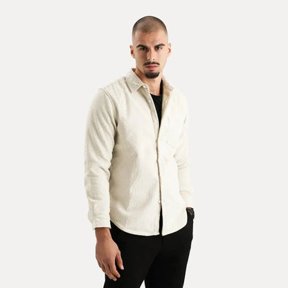 Corduroy textured long-sleeve casual shirt for men | Stéphane Parker -9