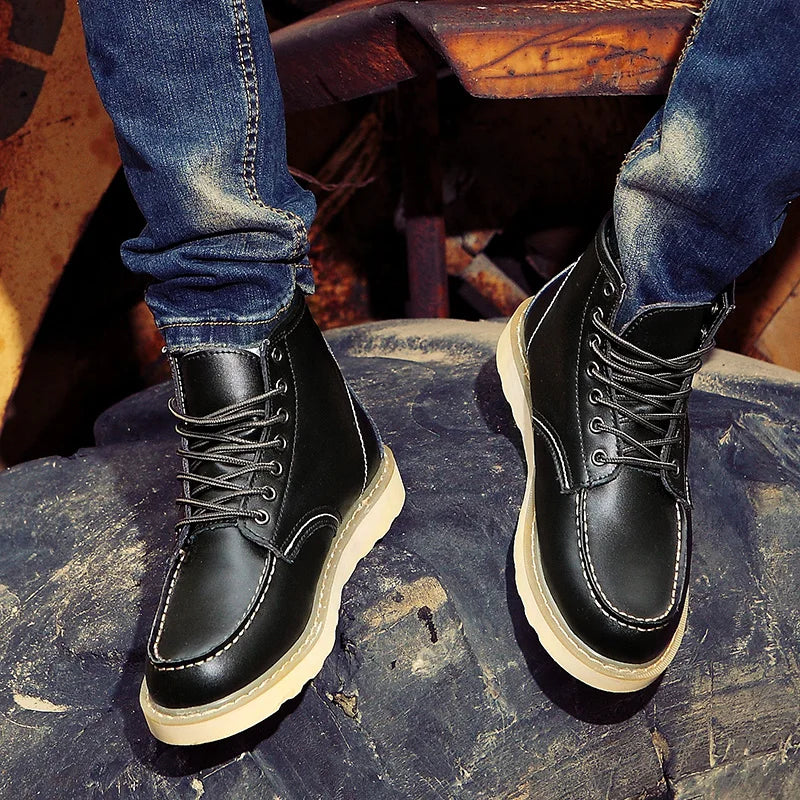 Warm retro-style lined winter boots for men | Harrison -4