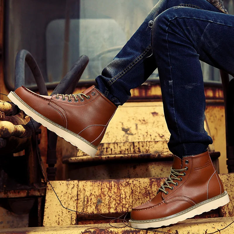 Warm retro-style lined winter boots for men | Harrison -7