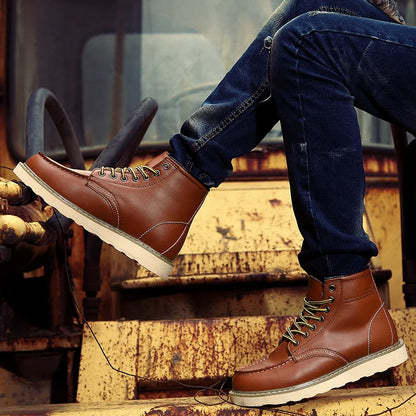 Warm retro-style lined winter boots for men | Harrison -7