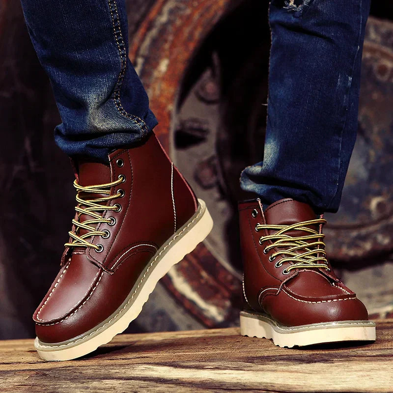 Warm retro-style lined winter boots for men | Harrison -2