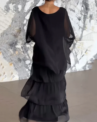 Elegant flowing relaxed maxi dress for women | Lara -7