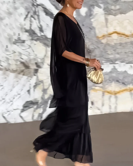 Elegant flowing relaxed maxi dress for women | Lara -8
