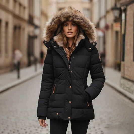 Insulated hooded parka for women | Arden -1