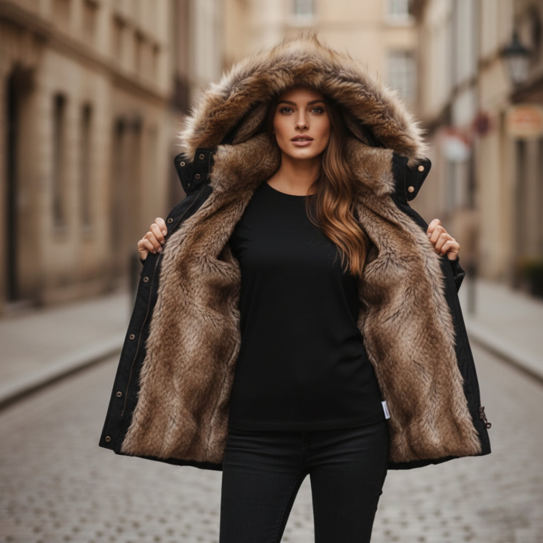 Insulated hooded parka for women | Arden -2